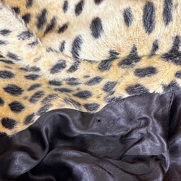 Vtg Halldon Ltd Leopard Cheetah Print Faux Fur Coat MCM Jacket Womens M? 60s - Picture 10 of 16